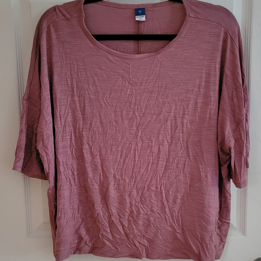 Oversized luxe slub-knit tee